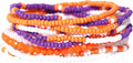 INK + ALLOY Game Day Bracelet Stacks, Beaded Bracelets for Football Gameday Outfits, Handmade Jewelry for College Students, Teachers, Football Moms, Set of 10