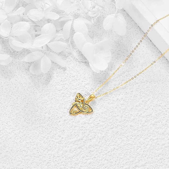 KECHO 14K Gold Animal Pendant Necklace - Dainty Zodiac & Pet Inspired Charm Necklace for Women - 16+1+1"