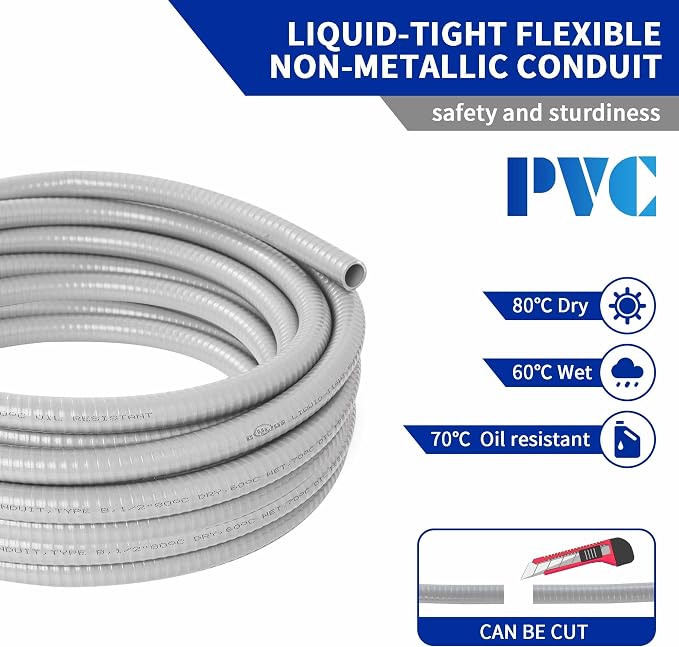 Yariwiz Flexible Electrical Conduit Liquid Tight PVC Conduit Kit - Image 3