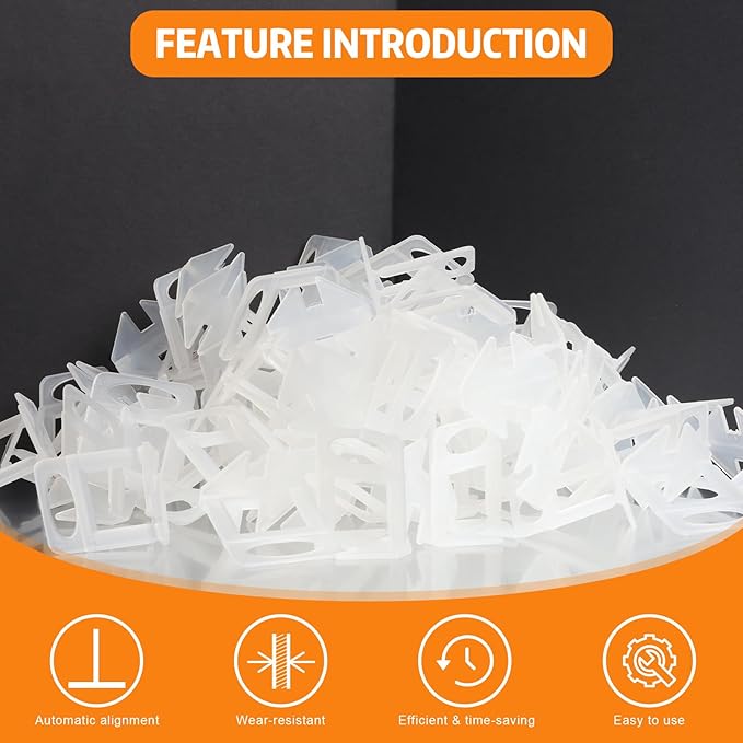 Tile Spacers 2500Pcs Tile Clips1/8", Tile Leveling System Clips - Image 4