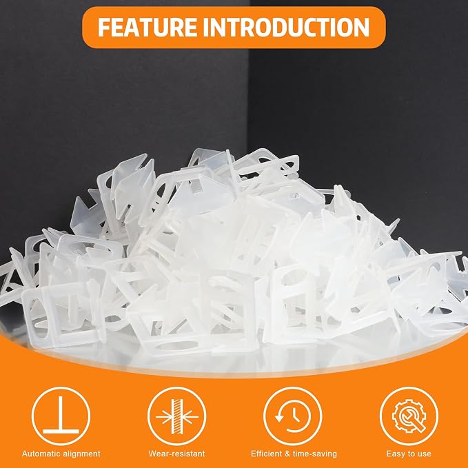 Tile Spacers 1500Pcs Tile Clips 1/16", Tile Leveling System - Image 4