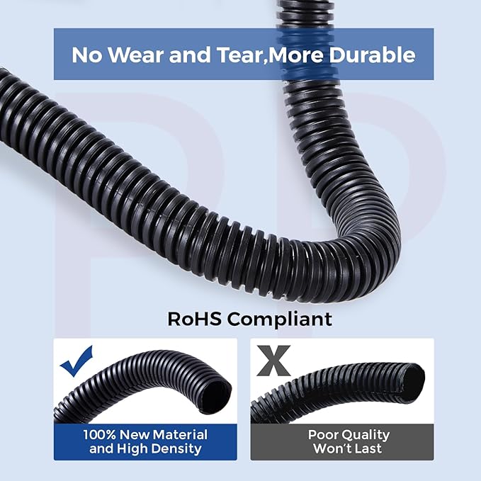 10ft 1/4inch Cable Management, Cord Wrap - Image 2
