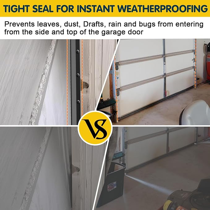 Garage Door Seal Top and Sides - 23 FT TPE Weather Stripping Garage Door Seal - Image 4