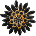 Rhinestone Large Flower Brooches Pins for Women Fashion Sparkly Crystal Sunflower Statement Brooch Unique Wedding Party Suit Dress Jewelry Accessories