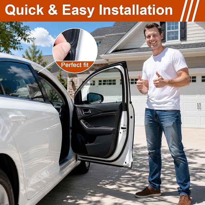 alophoty Car Door Seal Strip, 70.5 Ft, Double Layer 5-Hole, 0.59" × 0.47" | - Image 6