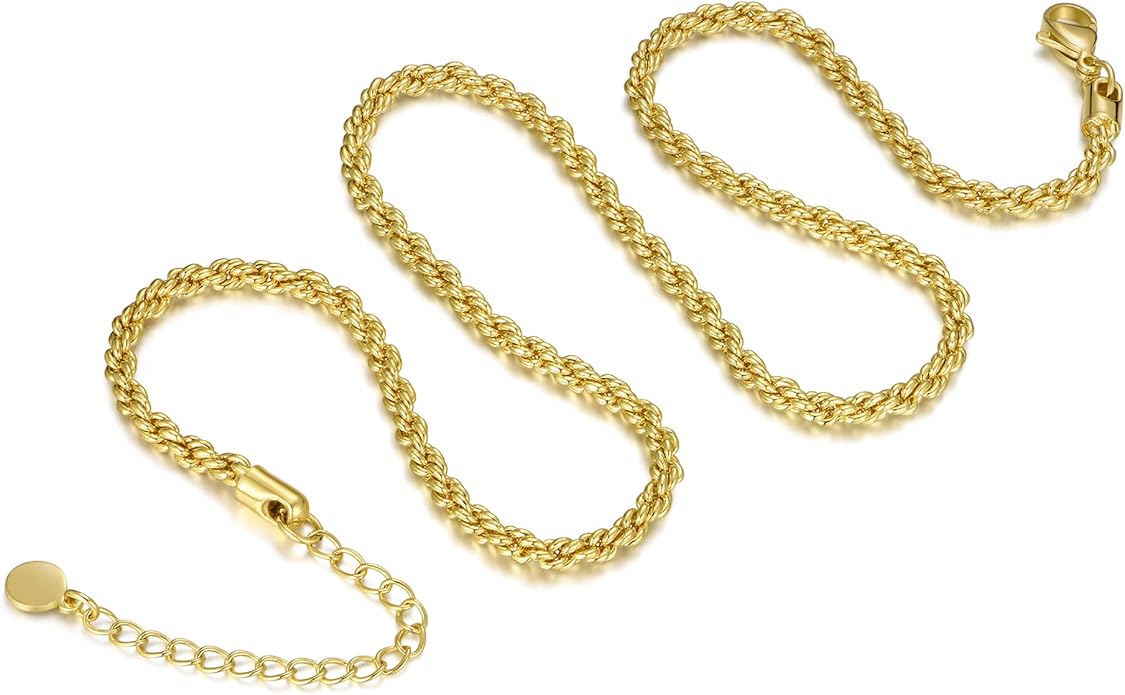 Natural Freshwater Baroque Pearl Necklace 14K Gold Plated Dainty Choker Necklace for Women Girls Snake Chain/Cuban Link/Paperclip/Ball Beaded Chain/Tennis Chain Fashion Jewelry for Gift