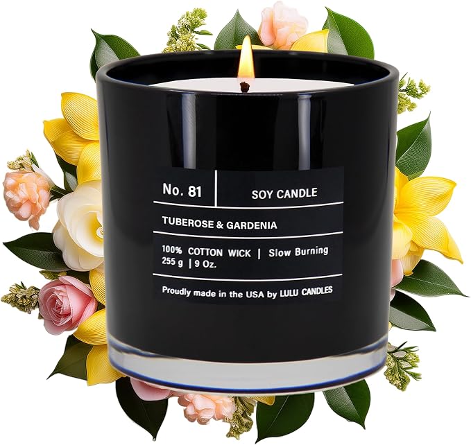 Lulu Candles | Tuberose & Gardenia | Luxury Scented Soy Jar Candle | Hand by LULUCANDLES
