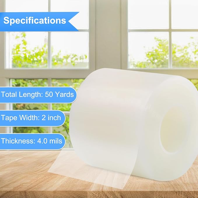 Window Sealing Tape Weather Stripping 3 Inch x 35 Yards Clear Window Insulation - Image 2