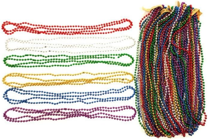 Festive Metallic Beaded Necklaces
