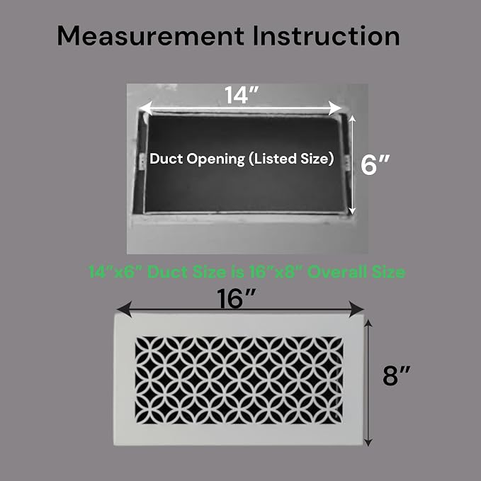 Vent Cover for walls and ceiling Custom Size Fan cover Wall Register Ceiling - Image 4