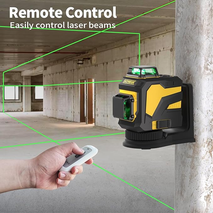 Laser Level with 12 Green Lines, Built-in 5200 mAh Li-ion Battery | 3×360° Full - Image 2