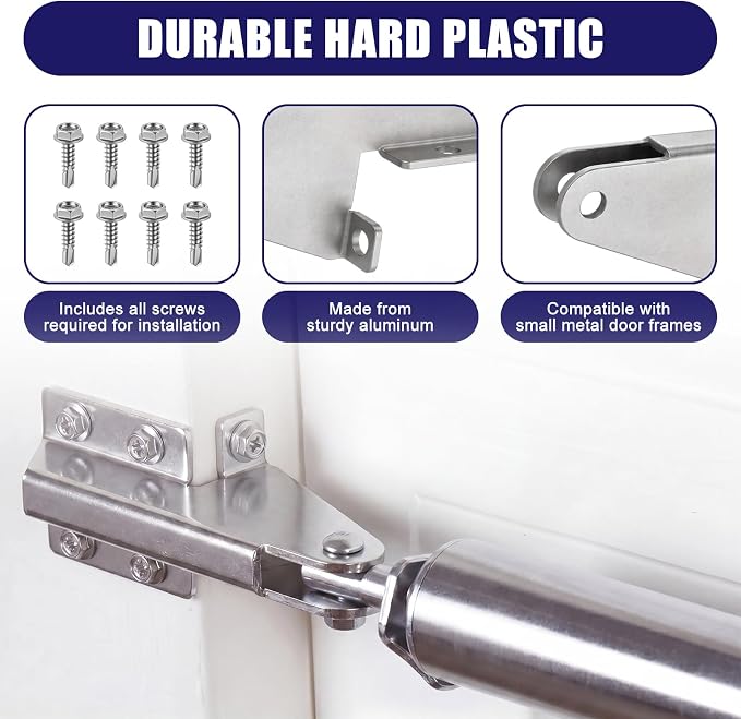 1 Pcs Aluminum Jamb Bracket Aluminum Screen Door Closer Bracket Storm Hardware - Image 3