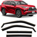 Voron Glass in-Channel Extra Durable Rain Guards for Toyota Highlander 2020-2025, Window Deflectors, Vent Window Visors, 4 Pieces - 200443