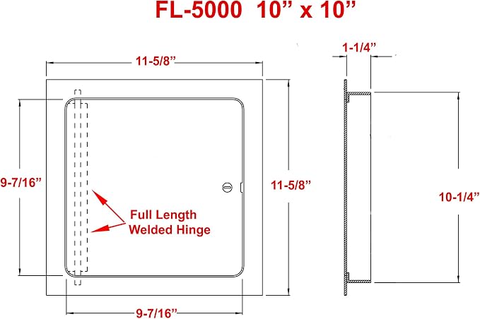 Premier Flush Access Panel, FL-5000 Series, Screwdriver Latch - Image 4