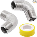 3/8" x 3/8" NPT 90 Degree Elbow 304 Stainless Steel Pipe Fittings Male Threaded by SSYDIEN