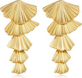 Gold/Silver Shell Dangle Earrings for Women Seashell Drop Dangle Earrings Ocean Beach Earrings Summer Jewelry
