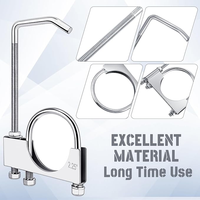 4 Pcs 2.25 Inch Universal Exhaust Clamp - Image 4