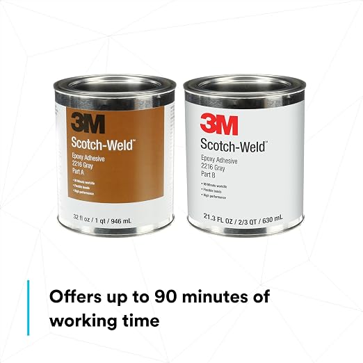 3M Scotch-Weld Epoxy Adhesive 2216, Part B/A, 32 fl oz | Absorbs Impact - Image 5