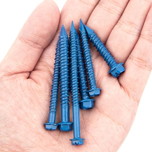 VIGRUE 175PCS Concrete Screws Assortment Kit 1/4" x 1-1/4" to 2-1/4" and 3/16" - Image 6