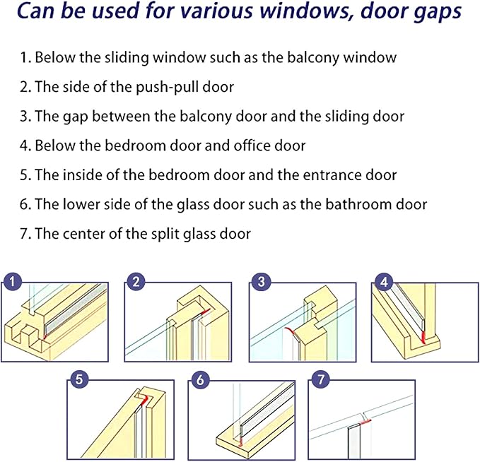 TAROSE Weather Stripping, Silicone Door Seal Strip Door, Transparent 16 Feet - Image 3