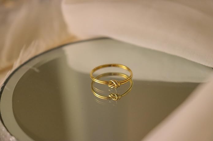 Elegant 18K Gold Plated Stainless Steel Ring – Fine Metal-Plated Jewelry with Durable, Scratch-Resistant Design for Daily Wear & Special Occasions