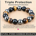 AD Beads Handmade Gemstone Stretch Elastic Bracelet Crystal Healing Reiki Nature's Beauty and Spiritual Essence Unisex