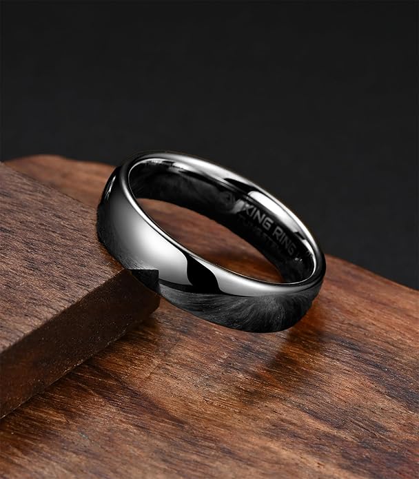 King Ring Tungsten 4/6/8mm Rings – Super Polished Finish Tungsten Bands – Designed in USA