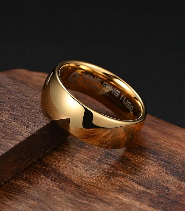 King Ring Tungsten 4/6/8mm Rings – Super Polished Finish Tungsten Bands – Designed in USA