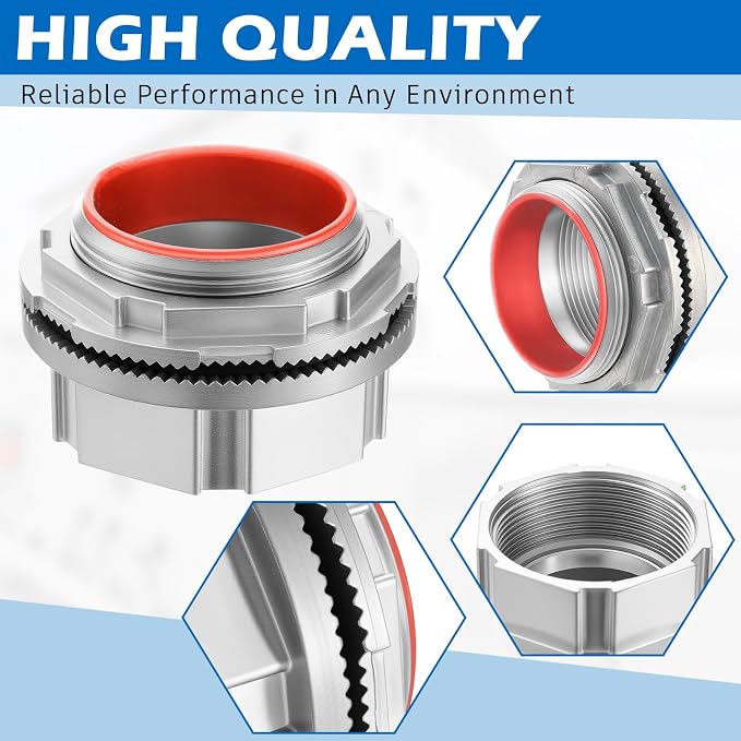 Relaxweex 2 Pcs Watertight Conduit Hub Fittings, 1 Inch | Liquid Tight - Image 3