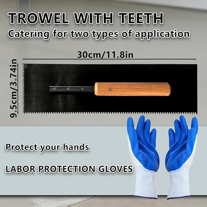 Self-Leveling Cement Tool Kit, Professional Epoxy Flooring Leveling Set - Image 7