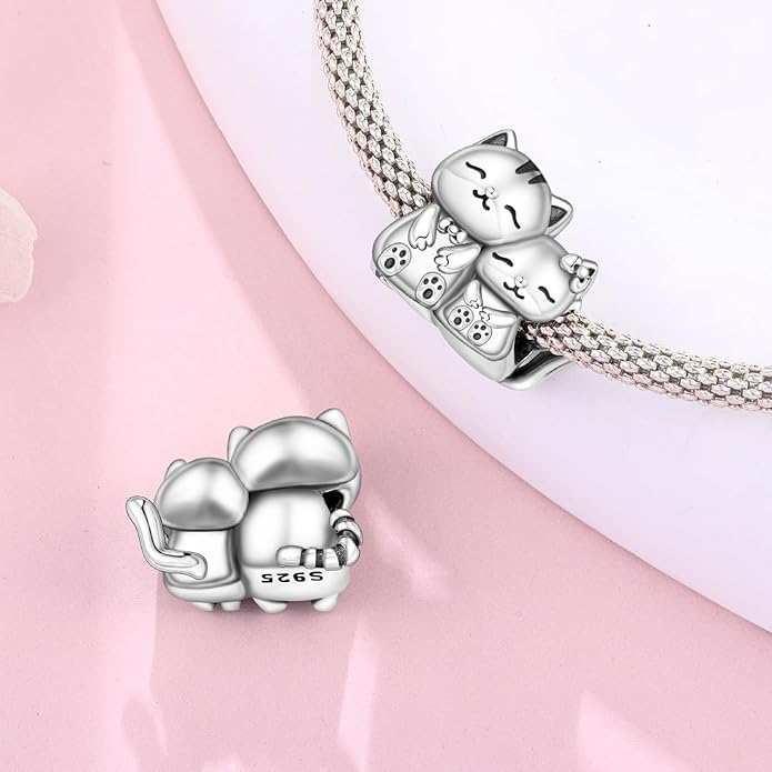 Cute Panda Animal 925 Sterling Silver Charms for Bracelets and Necklace Dangle Pendants Butterfly Elephant Dog Bead Jewelry Present for Women Family Friends