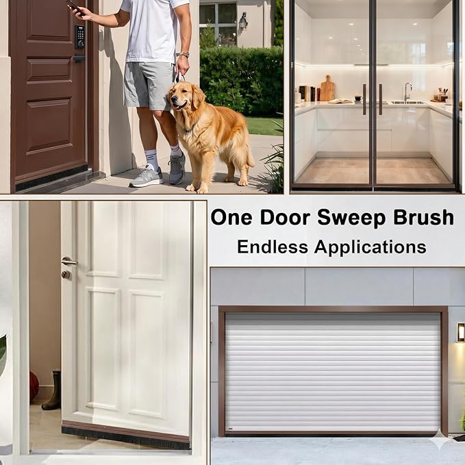 1 Set Garage Door Brush Seal, roll up door brush seal kit, - Image 7