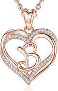 INFUSEU Unique Initial Necklaces for Women Girls Small Heart Letter Jewelry, Meaningful Personalized Gifts