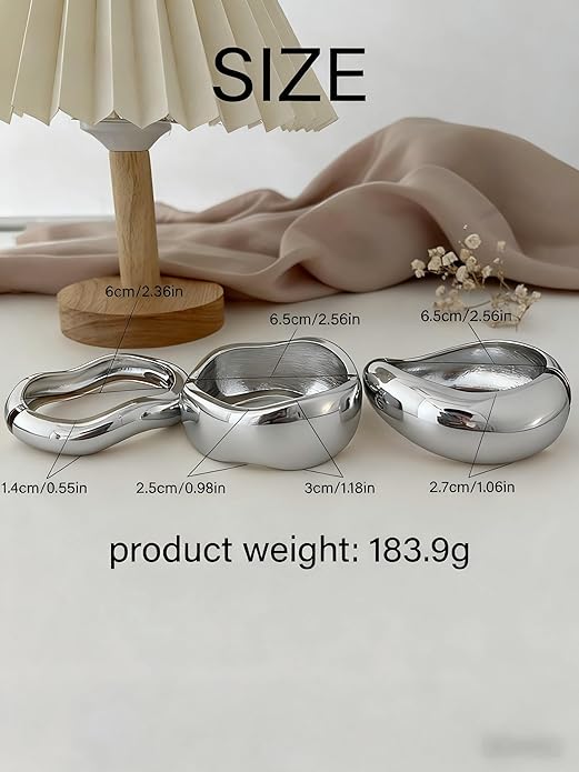 Chunky Gold Bangle Bracelets for Women, 14k Gold Plated Dainty Cuff Stackable Bangles Set, Trendy Bracelet Stack Fashion Jewelry Gifts