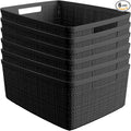 Curver Set of 6 Medium 12L Jute Decorative Plastic Organization and Storage by Unknown