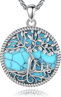 Vito 925 Sterling Silver Tree of Life Necklace for Women, Mother Tree Pendant for Mom Mother Necklace Mother's Day Jewelry Gift for Wife Grandma, 18/22 Inch Chain