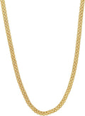 Gold Plated Link Chain Necklace for Women 18 Inch with 2 Inch Extender Adjustable Geometric Brass Jewelry Daily Wear Gift for Her Christmas
