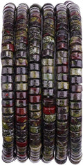 Natural Dragon Blood Jasper Spacer Beads Caps Loose Semi Gemstone for Beading Jewelry Making 4mmx2mm 38cm