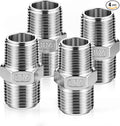 1/2" MNPT to 1/2" MNPT Male to Male 4 Pcs Hex Bushing Nipple Reducer, 316 by Otoolling