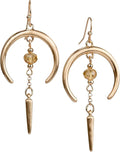 SPUNKYsoul Earring Crescent Horn and Faceted for Women