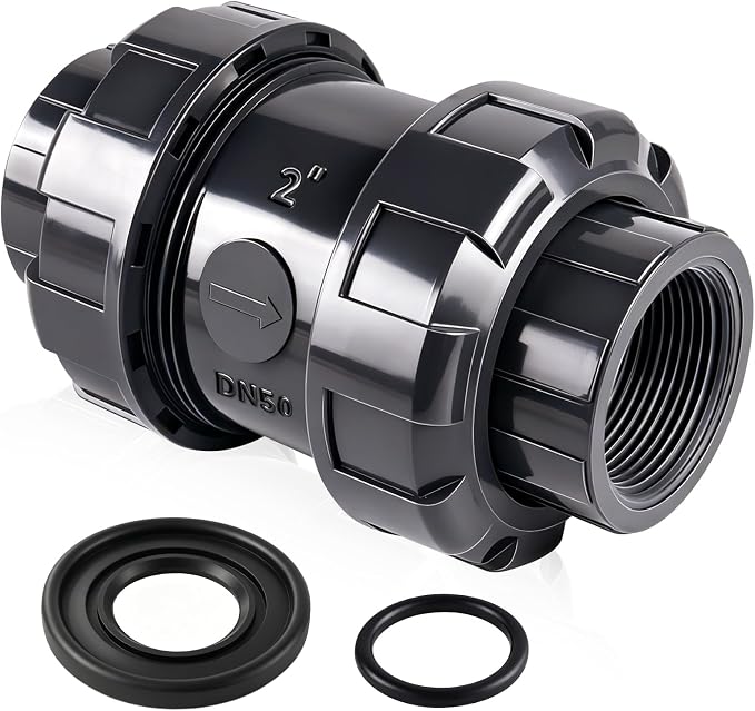 2 inch NPT PVC Check Valve, SCH80 Full Port Water Pump Ball Check Valve | Heavy by Boltigen