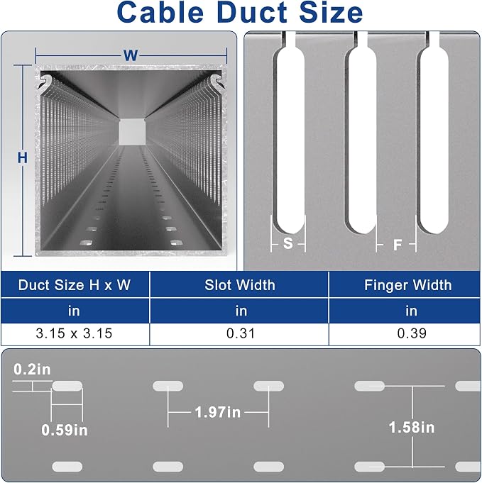 ZhiYo 3"H x 3"W Cable Raceway, 6ft Under Desk Wire Management Channel, 2 Pack - Image 3