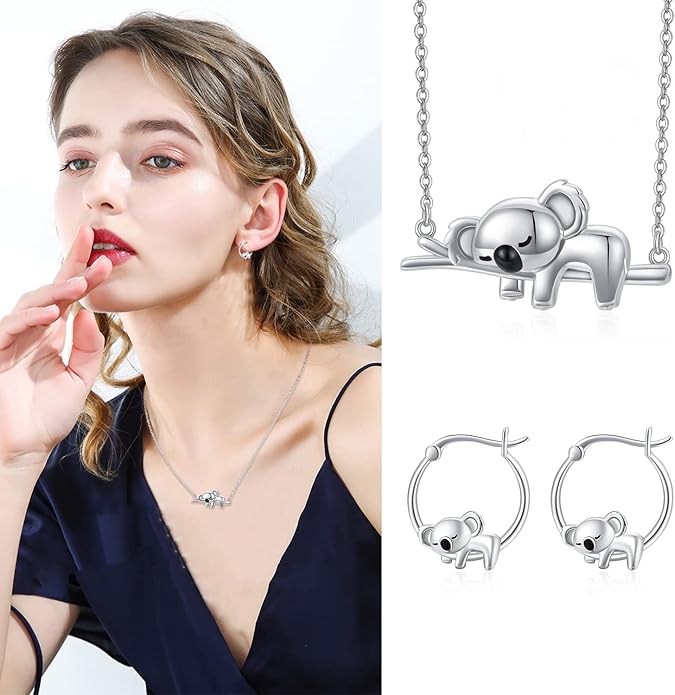 JUSTKIDSTOY Hypoallergenic Panda/Unicorn/Hummingbird/Dolphin Hoop Earrings for Women 925 Sterling Silver Animal Huggie Hoop Earrings Jewelry Gifts for Sensitive Ears