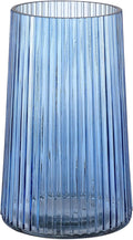 Blue Glass Vase for Flower, Flower Vase for Bouquet, Modern Glass Vases by MARTAGE