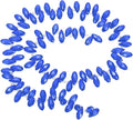 PATIKIL 2 Strands 180-190Pcs Teardrop Crystal Beads, 12x6mm Faceted Teardrop Briolette Horizontal Glass Beads Loose Bead for Bracelet Jewelry Making, Light Blue