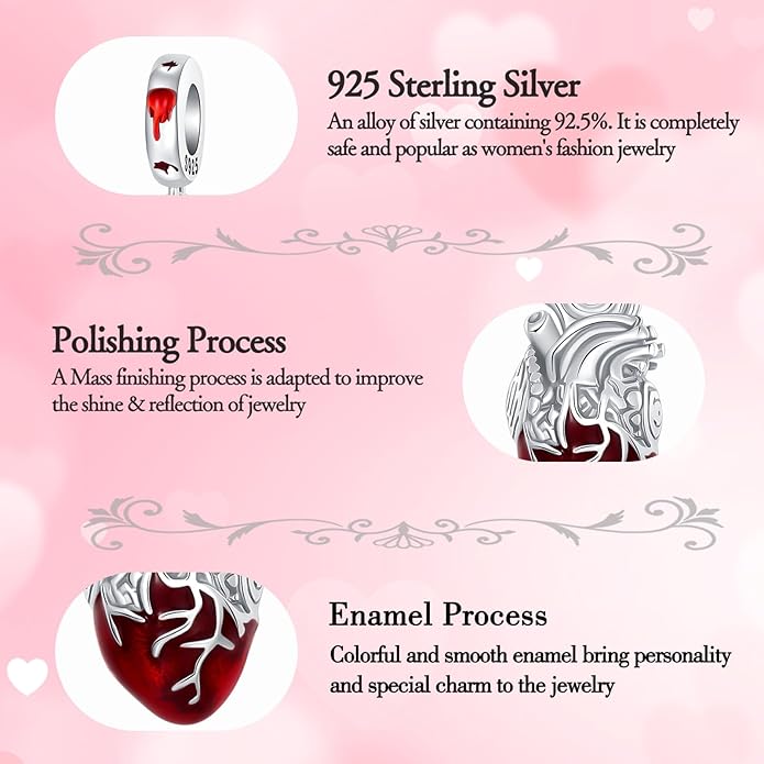 925 Sterling Silver Charms for Bracelets and Necklaces Charms for Women Fashion Jewelry for Women Friend and Mother