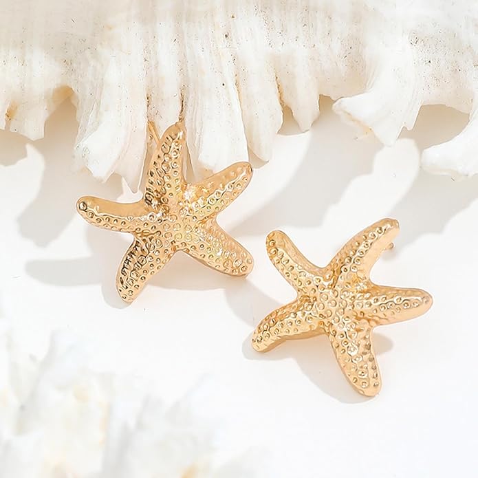 Seashell Starfish Earrings Beach Jewelry for Women Pearl Drop Shell Earrings Ocean Beachy Fashion Accessories Womens Summer Outfits 2026 Tropical Vacation Outfits Beach Vacation Clothes Dresses