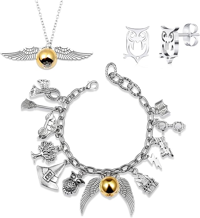 Fancy Space Enchanted Wizard Charm Bracelet for Her – Adjustable Handmade Magic Jewelry – Valentine’s Day & Birthday Gift for Girls, Teens & Women