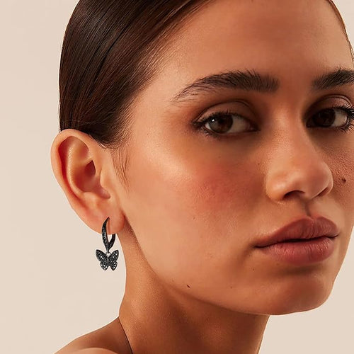 14K Gold Earring Cross Waterdrop Butterfly Heart Knot Earrings for Women Gold Silver Cross Leverback Drop Gold Silver Teardrop Hoop Dangle Earring White Gold Dangle Drop Earring