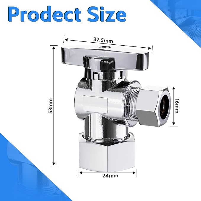 VINTEX 2 Pack Complete Toilet Set Valve，1/2 in. NOM Inlet x 3/8 in. OD - Image 3